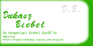 dukasz biebel business card